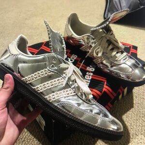 Adidas Samba Wales Bonner low silver metallic